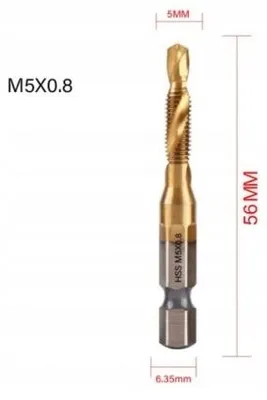 Obrázek produktu pro ExpanCNC Vrták s závitníkem M5x0,8 HSS 1/4