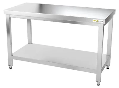 Produktbild von Arbeitstisch aus Edelstahl, 1600 x 700 mm,  – GOLDINOX