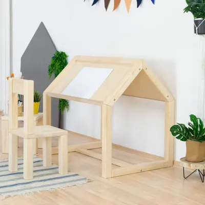 Produktbild von Children's Drawing House Table ART - Natural decor - Natural decor