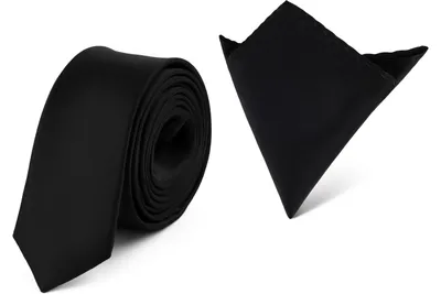 Produktbild von Ladeheid Herren Schmale Krawatte & Einstecktuch Set SP/P (150cmx5cm, 22cmx22cm)