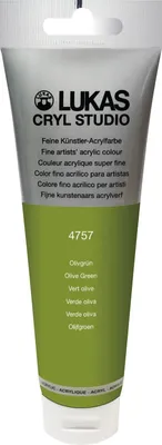 Zdjęcie produktu dla Lukas Cryl Studio Plastic Tube Farba akrylowa Olive Green 125 ml 1 szt.
