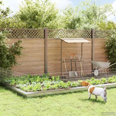 Immagine prodotto di Maison Exclusive - Recinzione per giardino con pali, 24 pezzi, 55 x 50 cm, acciaio zincato