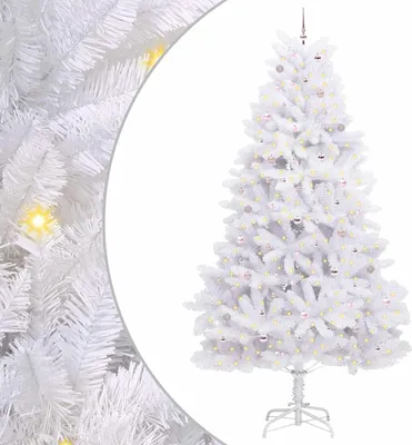 Produktbild von Künstlicher klappbarer Weihnachtsbaum Weiß 300 cm PVC und Stahl