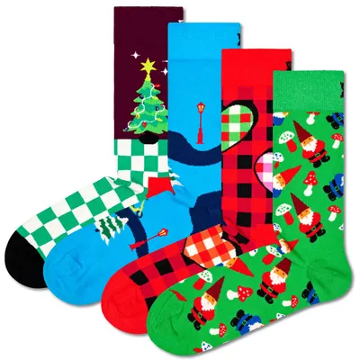 Produktbild von Happy Socks Santa's Workshop Socks Gift Set (4-pack), uni sokken in cadeauverpakking