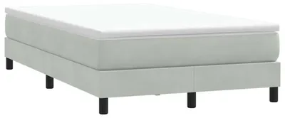 Image de vidaXL Lit boxspring sans matelas gris clair 120x210 cm velours