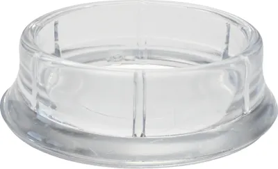 Produktbild von WAGNER Möbeluntersetzer rund Rohr 4tlg. - Durchmesser Ø 33 / 45 x 11 mm, Abrieb 4 mm, Kunststoff transparent - 15043099