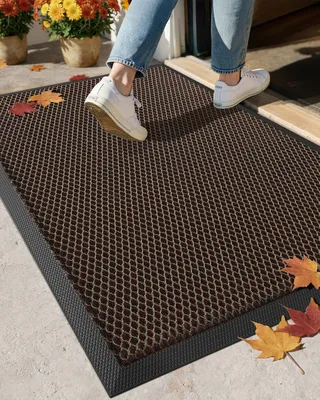 Fußmatte Antirutsch 43x76 cm Braun rechteckig