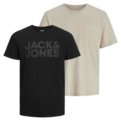 Produktbild von 2er Pack JACK & JONES T-Shirts Logo Tee Crew Neck