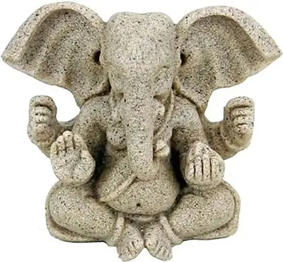 Zdjęcie produktu dla Posąg Ganesha z piasku i żywicy - zestaw 2 szt. - 8 cm