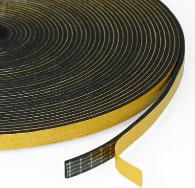 Imagen del producto de Cinta de sellado de goma, autoadhesiva, de 6 mm x 1,5 mm, 10 metros, para puertas y ventanas