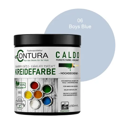 Produktbild von Contura BeGreen 250ml. Kreidefarbe Shabby Chic Möbellack - 06 Boys Blue