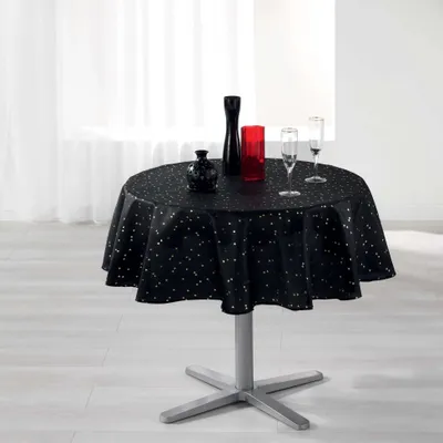 Image de Nappe Safina noir 180 cm