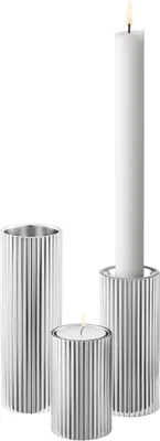 Produktbild von Georg Jensen BERNADOTTE TEALIGHT & CANDLEHOLDER SS S,M,L, 3 PCS 10019290