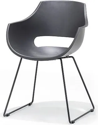 Produktbild von Esszimmerstühle Stuhl ROCKVILLE Schalenstuhl Kufengestell grau