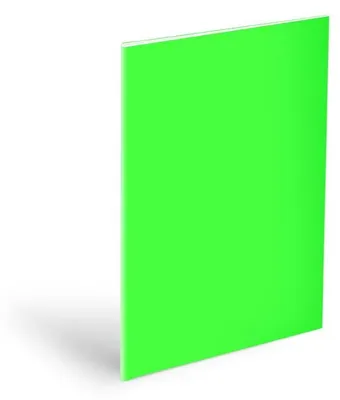 Produktbild von Packung mit A4-Heftumschlägen, neongrün, 180 µm, 10 Stück