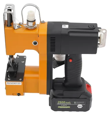 Produktbild von Sacknähmaschine - GK9-350D Beutelverschließmaschine - Tragbar handgeführt - 36V Lithiumakku 190W - 2600 Stiche/min - Gelb/Schwarz