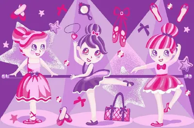 Produktbild von Teppich Kinderteppich Spielteppich BALLERINAS 80x120cm