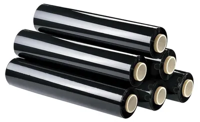 Produktbild von Stretchfolie 1,5 kg Schwarz - Perfekte Verpackungslösung für Waren