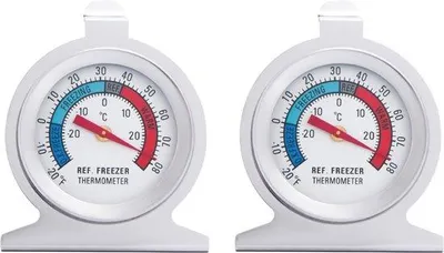 Produktbild von Roestvrijstalen Kültaschermometer - Doppelte Skala, Hohe Genauigkeit und Schnelle Anzeige für Kültaschen und Gefriertruhen