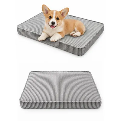 Produktbild von Hundebett Hundekissen Hundematte Cord 45X65X8 Cm Grau