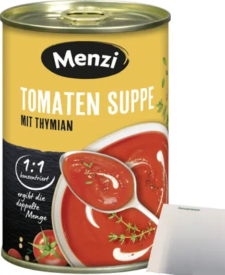 Produktbild von Menzi Tomaten Suppe Konzentriert (400ml Dose) + usy Block