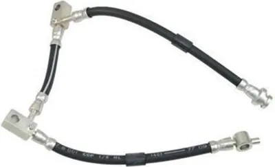 Imagen del producto de Manguera de freno de 670 mm, con brida de 10.0 mm, rosca interna M10x1.0, compatible con sistema ABS, para vehículos como el NISSAN PRIMERA