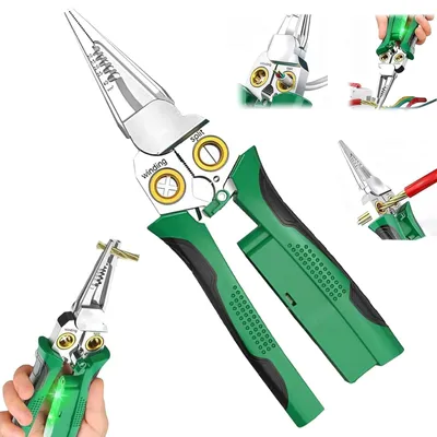 Immagine prodotto di Solidchoice - Pinza spelafili 8-in-1 con misuratore di tensione - Utensile multifunzione