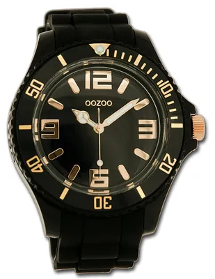 Obrázok produktu pre Oozoo uhr Vintage Series, čierna, silikónový remienok, quartz, analógové hodinky, model D3UOC4278A