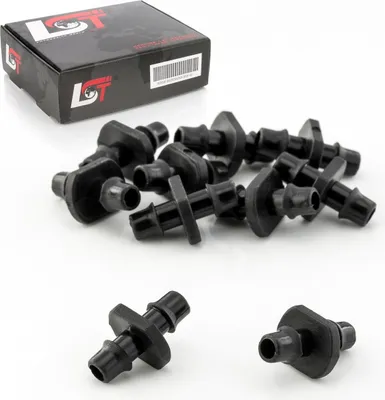 Produktbild von 10x Schlauchverbinder Kupplung PE-Rohr Bewässerungssystem Tropfbewässerung 7x7mm