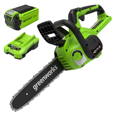 Produktbild von Greenworks Akku Kettensäge mit Akku und Ladegerät, 12 Zoll (30 cm) Blattlänge, 4