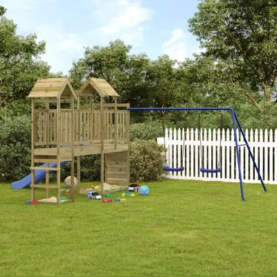 Produktbild von 2024 Moderne Schaukeln Spielturm Imprägniertes Kiefernholz 250446