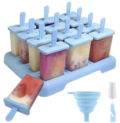 Produktbild von Eisformen 12er Set, BPA-frei, Selbstgemacht, mit Borste