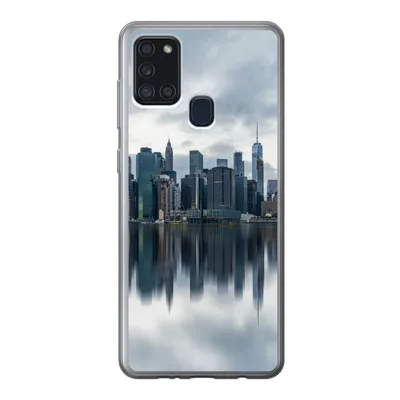 Produktbild von MuchoWow® Handyhülle Schutzhülle Hülle für Samsung Galaxy A21s New York - Skyline - Spiegelung Silikon Softcase Handy Hülle - Hartschale
