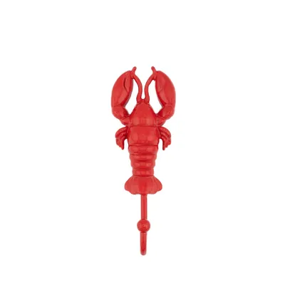 Produktbild von Wandhaken Lobster Sass & Belle Metall Hummer rot Kleiderhaken Handtuchhaken