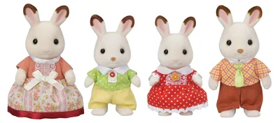 Immagine prodotto di Chocolate Rabbit Family - SYLVANIAN FAMILIES - 5655 - Articulated and Dressed - Ages 3+