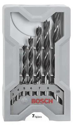 Image de Coffret 7 mèches hélicoïdales à bois BOSCH 2607017034