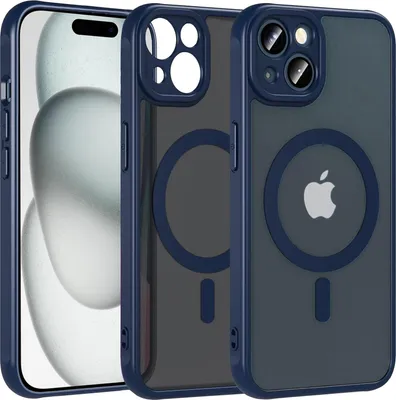Zdjęcie produktu dla Etui magnetyczne do iPhone 15 Etui ochronne Magsafe Odporna na wstrząsy ramka z TPU z silnym pierścieniem magnetycznym, niebieskie