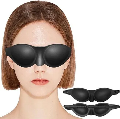 Image de Écran de protection en silicone pour les yeux - Conception hydratante, adapté aux yeux secs, réutilisable, léger et confortable (noir)