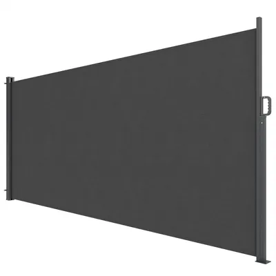 Obrázek produktu pro Výsuvná venkovní zástěna pro soukromí, voděodolná, UV 50+, 420 × 185 cm, tmavě šedá