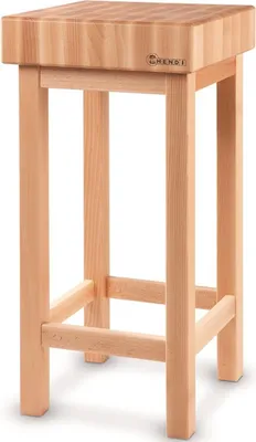 Image de Billot de cuisine en bois 400x400x150mm avec base - Hendi 505625