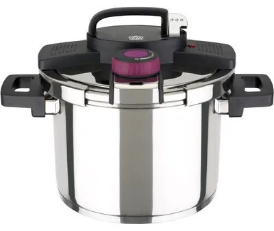 Produktbild von Schnellkochtopf, 6 L Fassungsvermögen, Ø 22 cm, GSW Easy Click, Induktion, Edelstahl 18/10