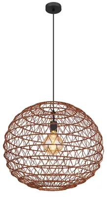 Produktbild von Pendelleuchte, Metall, dunkelbraun, Boho, E27, D 59 cm