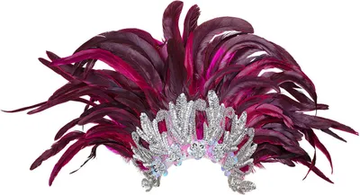 Produktbild von Federkopfschmuck Rio Samba-Kopfschmuck silber, pink