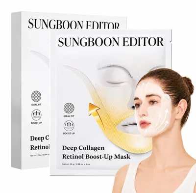 Productafbeelding van Sungboon Editor Deep Collagen Retinol Boost-Up Masker, 4 stuks