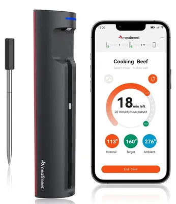 Drahtloses Fleischthermometer mit Bluetooth & WiFi, ±0,5°C