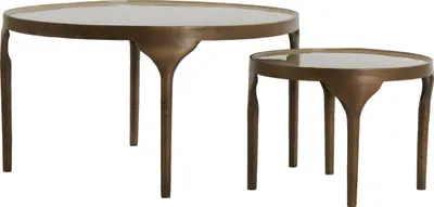 Produktbild von Light & Living - Beistelltisch LAPAZ - Ø85x45cm - Bronze - 2er-Set
