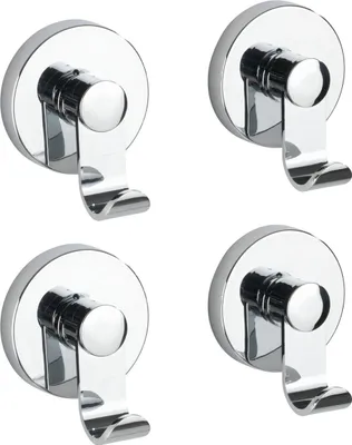 Produktbild von WENKO 2er Set Wand Haken Handtuch Garderoben Bad Küchen WC ohne Bohren IRUN