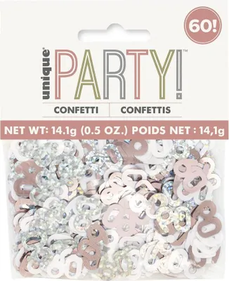 Immagine prodotto di Coriandoli decorativi 60° compleanno oro rosa 14g