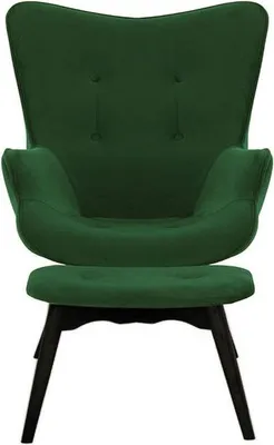 Zdjęcie produktu dla Fotel z podnóżkiem Ducon Velvet-Kronos 14-czarny