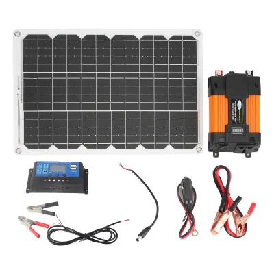 Produktbild von Przenośny system zasilania energią słoneczną 4000W falownik 30A 12V 24V kontroler ładowania zestaw paneli słonecznych 18W 18V